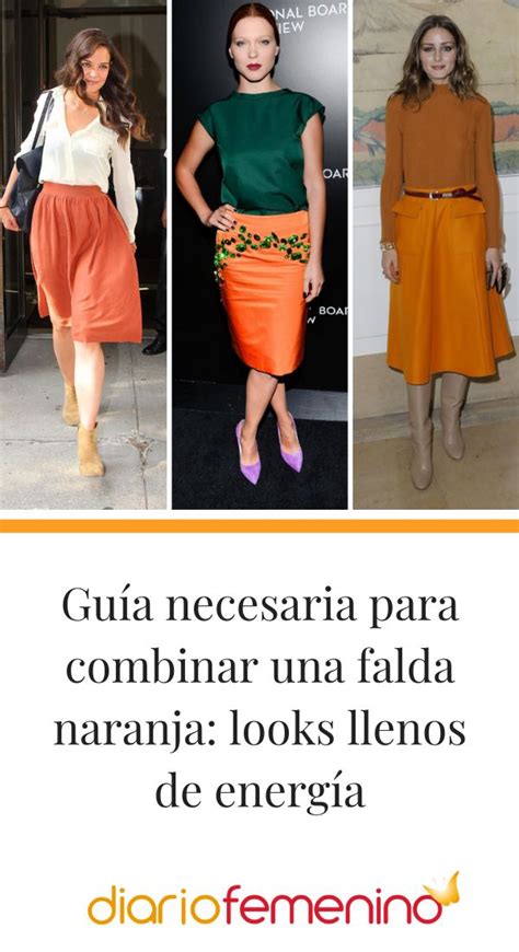 Looks para combinar una falda naranja y llenarte de energía 